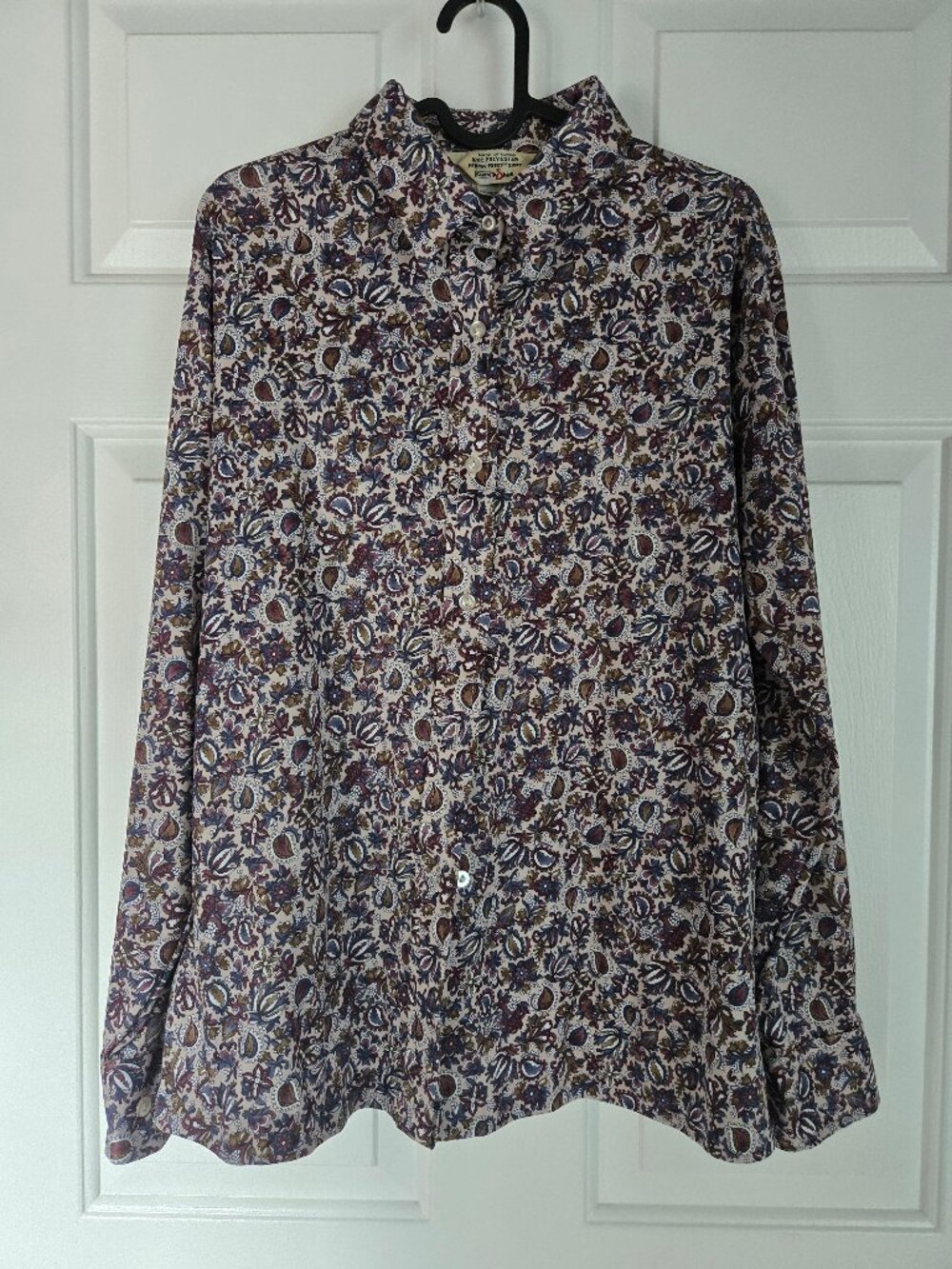 Vintage 70's Sears Paisely Button Down